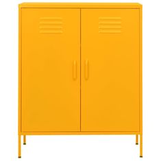 Vidaxl Úložná skříň hořčicově žlutá 80 x 35 x 101,5 cm ocel