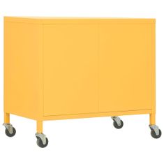Vidaxl Úložná skříň hořčicově žlutá 60 x 35 x 56 cm ocel