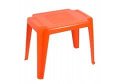 PSB Dětský oranžový zahradní plastový stůl Lolek