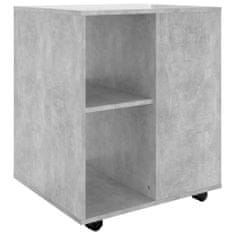 Vidaxl Skříňka na kolečkách betonově šedá 60x53x72 cm kompozitní dřevo