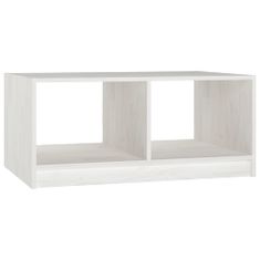 Vidaxl Konferenční stolek bílý 75 x 50 x 33,5 cm masivní borové dřevo