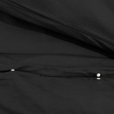 Vidaxl Sada ložního prádla černá 135 x 200 cm lehké mikrovlákno