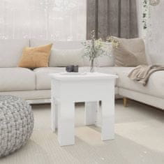 Vidaxl Konferenční stolek bílý lesklý 40 x 40 x 42 cm kompozitní dřevo