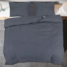 Vidaxl Sada ložního prádla antracitová 220 x 240 cm bavlna