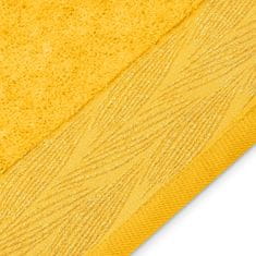 AmeliaHome Sada 3 ks ručníků ALLIUM klasický styl žlutá, velikost 30x50+50x90+70x130