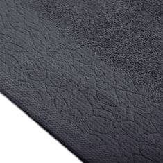 AmeliaHome Sada 3 ks ručníků FLOSS klasický styl grafitově šedá, velikost 50x90+70x130