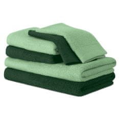 AmeliaHome Sada 6 ks ručníků FLOS klasický styl zelená