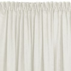 HOMEDE Závěs MILANA klasická transparentní dračí páska 7,5 cm s třásněmi 3 cm krémový, velikost 220x175