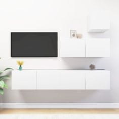 Vidaxl 4dílný set TV skříněk bílý kompozitní dřevo