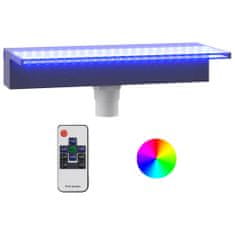 Vidaxl Přelivový vodopád s RGB LED osvětlením akryl 45 cm