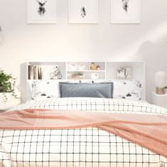 Vidaxl Čelo postele s úložným prostorem bílé 180 x 19 x 103,5 cm
