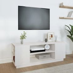 Vidaxl TV skříňka bílá 110 x 35 x 40,5 cm masivní borové dřevo