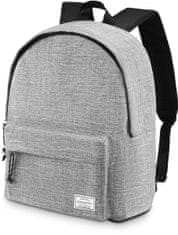 ZAGATTO Sportovní batoh dámské / pánské šedý, objem 20L, vodoodpudivý materiál, vhodný pro A4 a notebook, nastavitelné a pohodlné šle, batoh do školy s dvojitým zipem, 40x35x14 / ZG775 