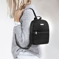 ZAGATTO Dámský městský batoh, malý prošívaný batoh černý, lehký a prostorný stylový dámský batoh, nastavitelné popruhy, jednokomorový batoh pro ženy / dívky, 31 cm x 25 cm x 10 cm / ZG778