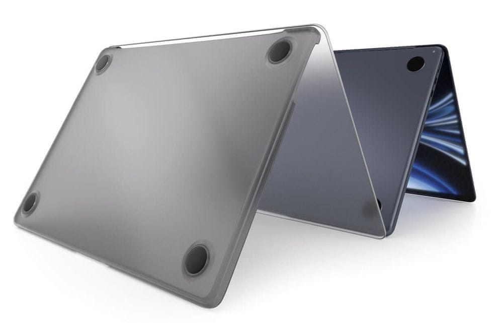 Levně Next One Hardshell | MacBook Air 13 inch M2 Retina Display Safeguard Smoke - Black, AB1-MBA13M2-SFG-SMK