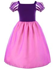 EXCELLENT Pohádkové šaty s výšivkou růžovo-fialové vel. 104 - Princezna Locika