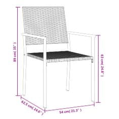 Vidaxl Zahradní židle 2 ks černé 54 x 62,5 x 89 cm polyratan