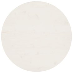 Vidaxl Stolní deska bílá Ø 80 x 2,5 cm masivní borové dřevo