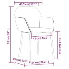 Vidaxl Jídelní židle 2 ks hnědé textil a umělá kůže