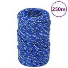 Vidaxl Lodní lano modré 2 mm 250 m polypropylen
