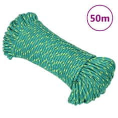 Vidaxl Lodní lano zelené 4 mm 50 m polypropylen