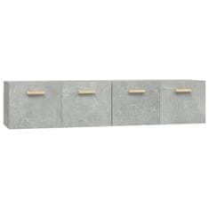 Vidaxl Nástěnné skříňky 2 ks betonově šedé 80 x 35 x 36,5 cm kompozit