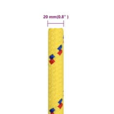 Vidaxl Lodní lano žluté 20 mm 100 m polypropylen