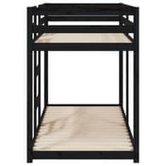 Vidaxl Patrová postel černá 75 x 190 cm masivní borové dřevo