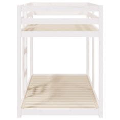 Vidaxl Patrová postel bílá 90 x 200 cm masivní borové dřevo