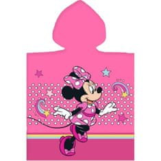 Carbotex Dívčí plážové pončo - osuška s kapucí Minnie Mouse