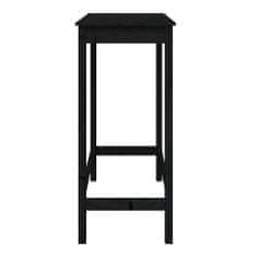 Vidaxl Barový stolek černý 100 x 50 x 110 cm masivní borové dřevo