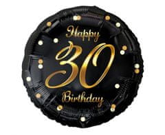 Balón foliový 30 let - Happy birthday - narozeniny - 45 cm