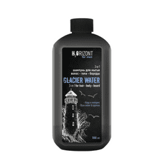 H2ORIZONT Šampon 3 v 1 na mytí vlasů + těla + vousů "GLACIAR WATЕR" 500ml