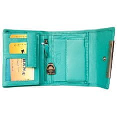 FLW Tyrkysová středně velká dámská kožená peněženka Kabana