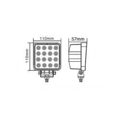 AUTOLAMP Světlomet LED 48W pracovní čtvercový 10-30V