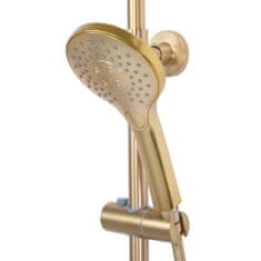 BPS-koupelny Sprchový komplet s termostatickou baterií REA VINCENT zlatý kartáčovaný