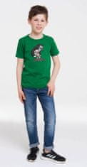 CurePink Dětské tričko Krteček: Zahradník (výška 122-134 cm) zelená bavlna