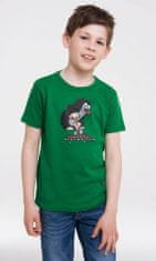 CurePink Dětské tričko Krteček: Zahradník (80-86 cm) zelená bavlna
