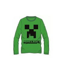 Mojang Studios Dětské bavlněné triko dlouhý rukáv Minecraft zelené 116-152 cm