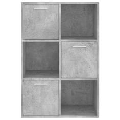 Vidaxl Úložná skříňka betonově šedá 60 x 29,5 x 90 cm dřevotříska
