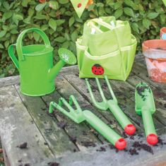 Bigjigs Toys Zahradní set nářadí zelený 3ks