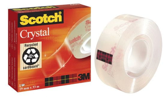 Scotch Lepicí páska Scotch Crystal - 19 mm x 33 m
