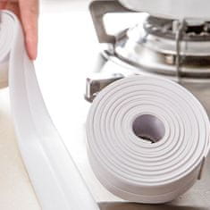 HOME & MARKER®  Profesionální Samolepicí Těsnicí páska pro koupelny, kuchyně, vany, sprchy, Ochranná Vodotěsná silikonová páska FILLIN (bílá) 1+1 ZDARMA | F2ILLIN