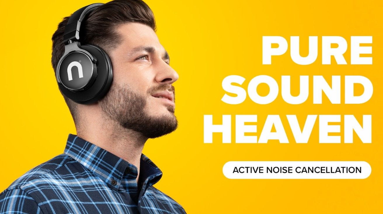  Bluetooth sluchátka niceboy hive aura 4 anc handsfree mikrofon skvělý zvuk dlouhá výdrž na nabití připojitelná aux kabelem lehká konstrukce 