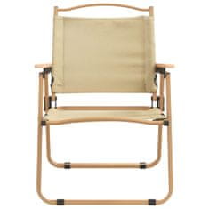 Vidaxl Kempingové židle 2 ks béžové 54 x 55 x 78 cm oxfordská látka