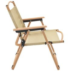 Vidaxl Kempingové židle 2 ks béžové 54 x 43 x 59 cm oxfordská látka