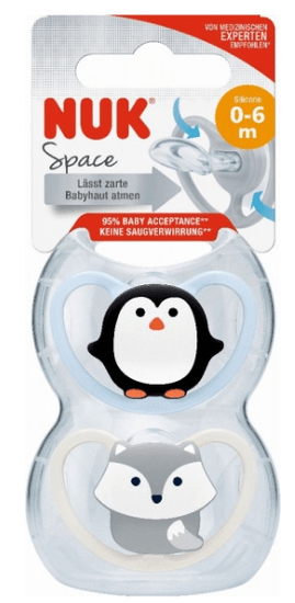 Nuk Nuk, Space Silicone, Dudlík, Gr.1, 2 kusy