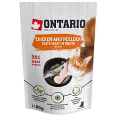 Ontario Kapsička kuřecí a treska ve vývaru 80 g