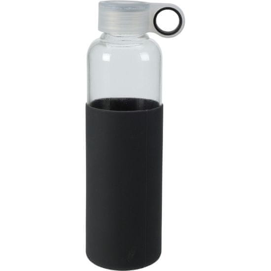 EXCELLENT Láhev na nápoje skleněná s obalem 550 ml černá