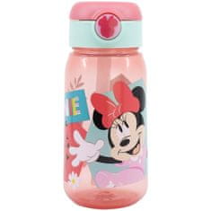 Stor Plastová láhev na pití s brčkem a víčkem Minnie Mouse